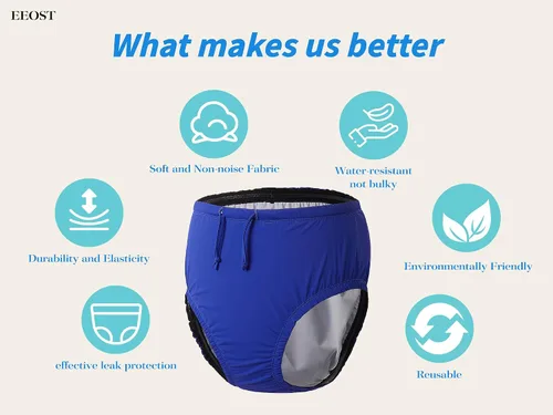 Miniatura 5 de Pañales de natación reutilizables para jóvenes, para incontinencia, impermeables, a prueba de fugas, unisex (5-8T, azul)