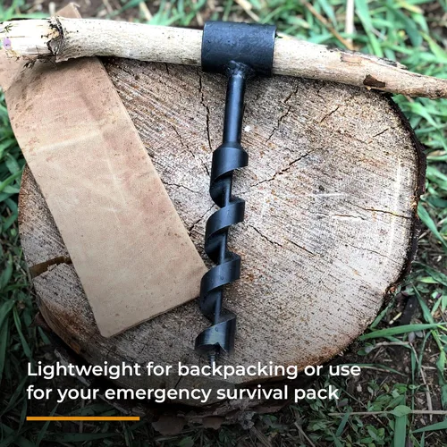 Miniatura 5 de Bushcraft Survival Barrena de Ojo Escocés de 1 Pulgada Broca Manual de Barrena para Madera para Acampar y Construcción de Refugios Herramientas