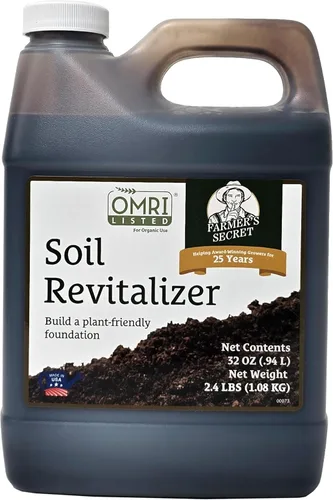 Miniatura 8 de Farmer's Secret Soil Revitalizer (8 onzas) - Refuerzo de suciedad beneficioso orgánico (listado OMRI) - Ácido húmico activado - Enmienda de suelo