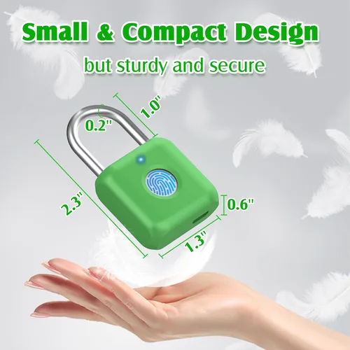 Miniatura 6 de Pothunder Candado de huellas dactilares, candado inteligente, cerradura de casillero, cerradura de combinación, cerradura de huellas dactilares
