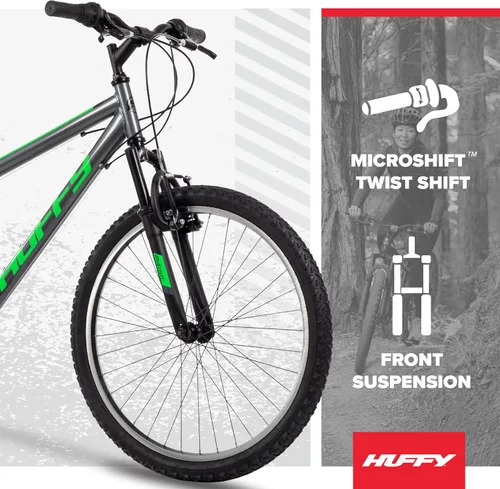 Miniatura 2 de Huffy Bicicleta de montaña Stone para hombres y mujeres, 20"/24"/26", 6 velocidades (20") o 21 velocidades, suspensión delantera o doble (varía)