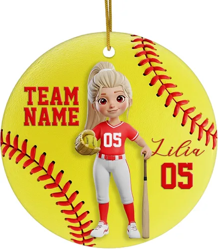 Miniatura 15 de FLOCHIL Adornos Personalizados de Bailarina de Navidad 2025 para Niña, Adornos Personalizados de Bailarina para Árbol de Navidad, Regalo