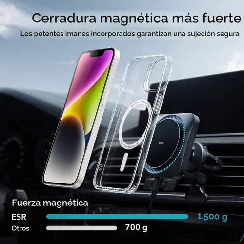 Miniatura 4 de ESR Funda para iPhone 14/iPhone 13, Compatible con MagSafe, Funda Magnética Híbrida Clásica para Teléfono Móvil iPhone 14/13, Estándar Militar