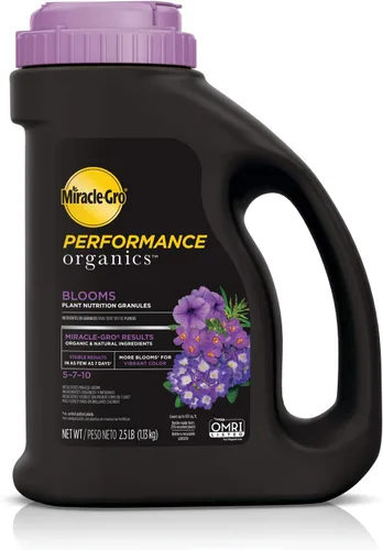 Miracle-Gro Performance Organics Blooms - Gránulos nutricionales para plantas, alimentos para plantas con ingredientes naturales y orgánicos, para