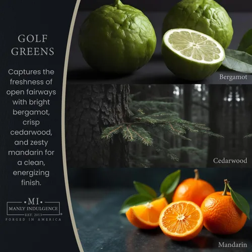 Miniatura 2 de Manly Indulgence Golf Greens - Velas perfumadas para hombres, 2 mechas, 16.5 onzas, cera de mezcla de soja premium, 60 horas de combustión, velas
