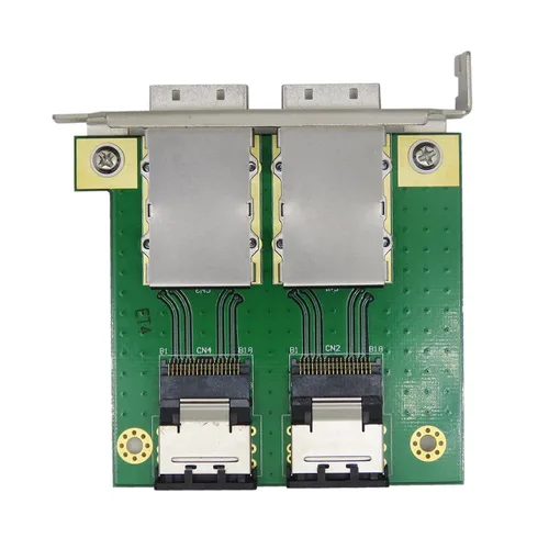 Miniatura 3 de Chenyang Mini SAS 2 SFF-8088 a 2 SFF-8087 HD adaptador convertidor de servidor de datos con soporte