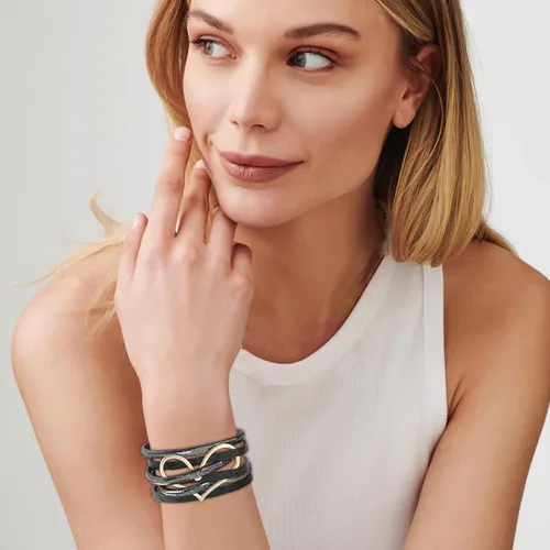 Miniatura 6 de Long tiantian Pulseras de cuero boho para mujer, regalos de moda para adolescentes, niñas, cosas de moda, multicapa de amor, corazón, de cuero