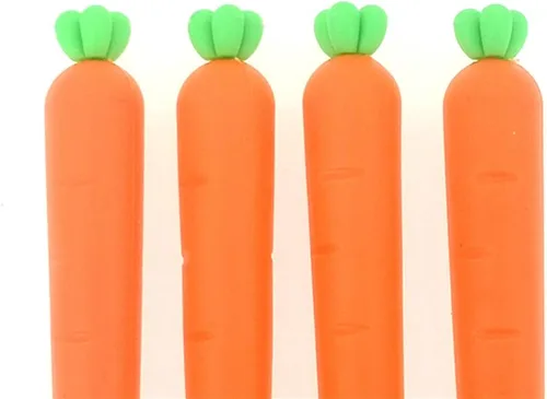 Miniatura 5 de ALIMITOPIA 12pcs Gel Pen Black Ink Zanahoria Roller Marker Pen (Carrot Styling)