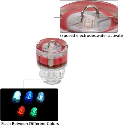 Miniatura 5 de Dr.Fish - Luz de LED señuelo para peces de agua salada y agua dulce. Señuelo de pesca surtido para atraer fletán, róbalo. Para pesca desde la orilla