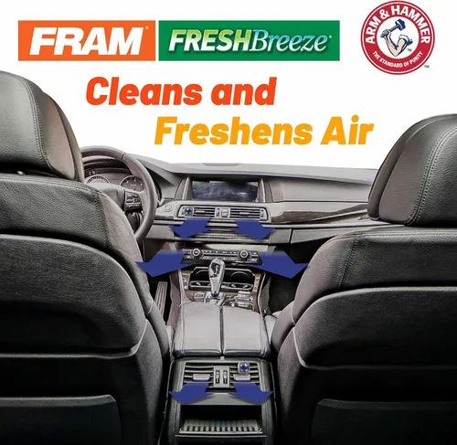 Miniatura 5 de FRAM Fresh Breeze - Filtro de aire de repuesto para compartimento del pasajero del coche con bicarbonato de sodio Arm & Hammer, fácil de instalar