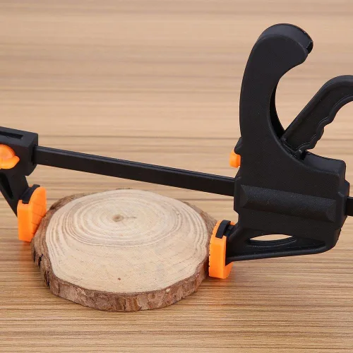 Miniatura 9 de Keenso Abrazaderas de carpintería en forma de F, juego de 4 piezas, negro, kit de herramientas manuales de liberación rápida de trinquete de 4
