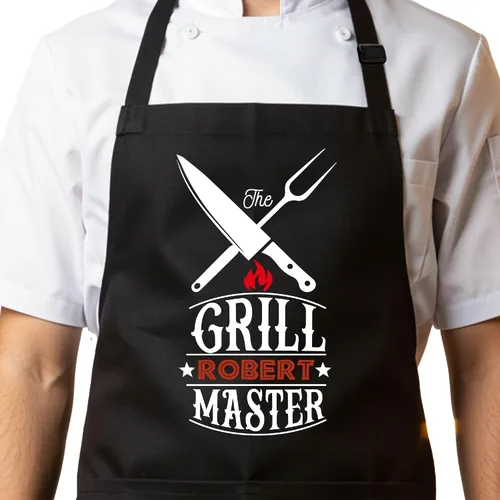 Miniatura 14 de Delantal para barbacoa y parrilla, regalo personalizado para el día del padre para papá, maestro de parrilla, abuelo, delantal de chef, delantales