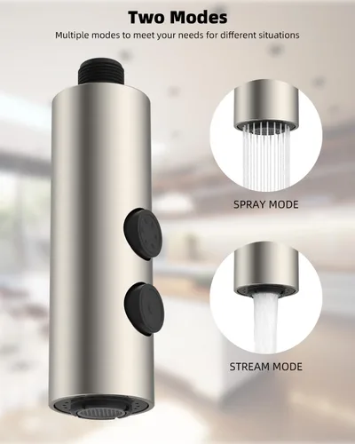 Miniatura 2 de Hibbent Cabezal de llave de cocina extraíble de metal con 15 adaptadores, boquilla de pulverización para fregadero, boquilla de pulverización de 2