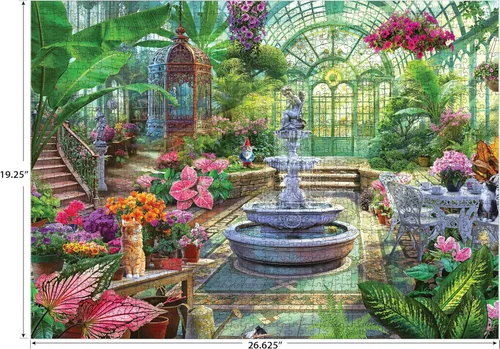 Miniatura 6 de RoseArt - Kodak Premium - Invernadero victoriano - Rompecabezas de 1000 piezas para adultos