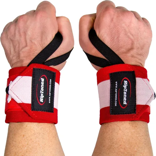 Miniatura 29 de Rip Toned Muñequeras de 18" – Correas de muñeca respaldadas por la USPA para levantamiento de pesas – Soporte de muñeca de calidad – Ajustables, Rojo