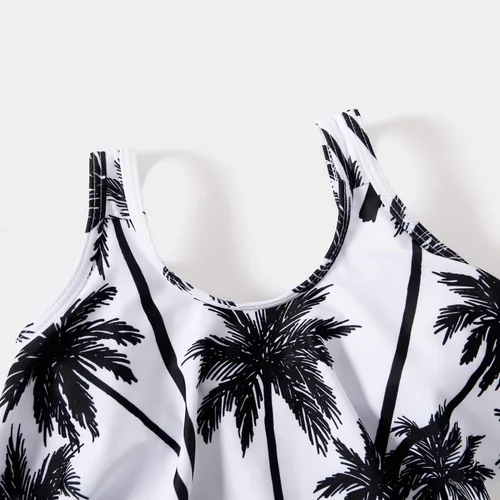 Miniatura 2 de IFFEI Mommy and Me - Traje de baño tankini de dos piezas con control de abdomen para mujer, camiseta sin mangas con volantes y pantalones cortos