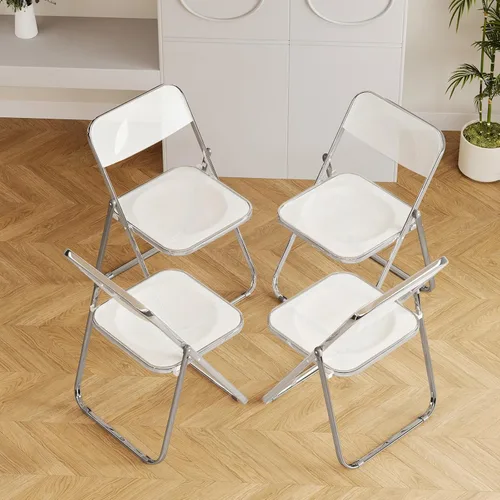 Miniatura 12 de JPBSTO Paquete de 2 sillas plegables de plástico negro, par ejecutivo apilable para oficina, sala de conferencias, área VIP (capacidad de 300 libras)