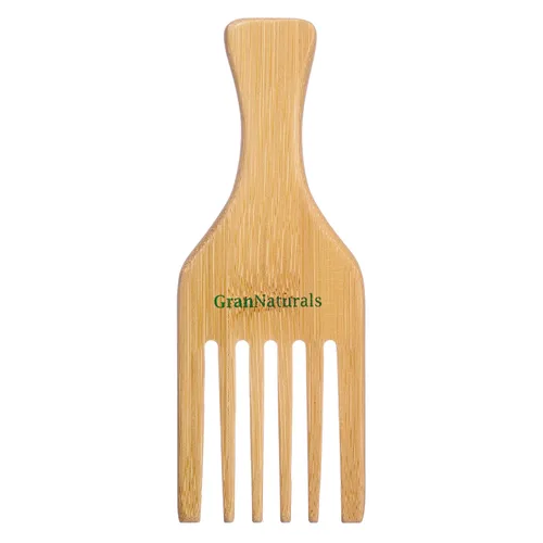 GranNaturals Peine de madera de dientes anchos y púas afro, herramienta de voluminización y peinado de madera natural para cabello grueso, grueso,