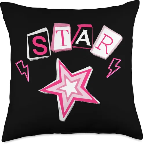 Miniatura 5 de Cyber Y2K Star Pink Mcbling - Almohada estética para decoración de habitación de los años 2000