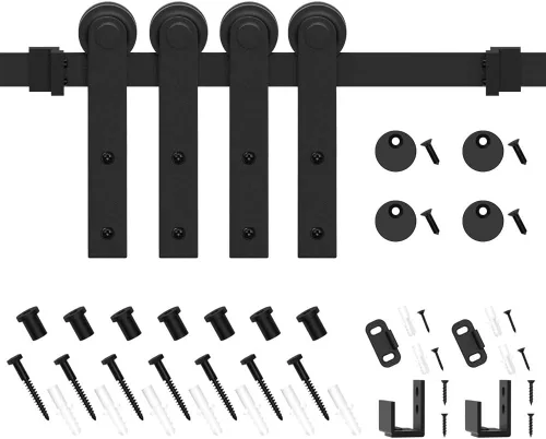 Miniatura 6 de WINSOON - Set de miniherrajes para puerta corrediza de minigranero, para armarios pequeños, soportes de TV I Shap Hanger