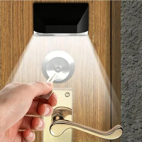 Miniatura 9 de Lámpara de luz de ojo de cerradura con batería PIR infrarrojo IR inalámbrico sensor automático detector de movimiento de puerta con 4 bombillas LED