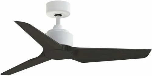 Miniatura 2 de TriAire Custom - Ventilador de techo de 3 aspas, 12.42 pulgadas de alto y 44 pulgadas de ancho, acabado blanco mate, color nogal oscuro Blanco