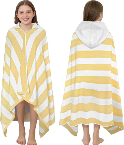 Miniatura 51 de VOOVA & MOVAS Poncho de Toalla de Baño Gruesa con Capucha para Niños (4-8 Años) - Bata de Toalla de Natación de Algodón Turco Suave y Absorbente