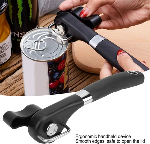 Miniatura 2 de Juego de 2 abrelatas manual de acero inoxidable suave de acero inoxidable mango ergonómico resistente Com fortable para sostener para cocina