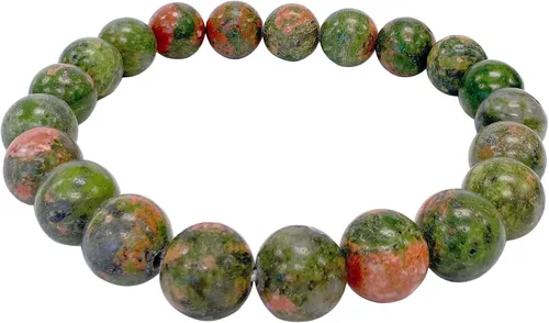 Miniatura 172 de Gem Avenue Handmade Round Bead Stretch Bracelet Unisex Natural Stone Beaded Jewelry for Men & Women, Elastic Wristband for Daily Wear