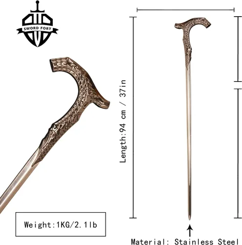 Miniatura 2 de Sword fort Espada Vergil Yamato de Acero Inoxidable/Espada Dante Rebellion Katana de Metal Real, Nero Red Queen Accesorio de Cosplay de Juego