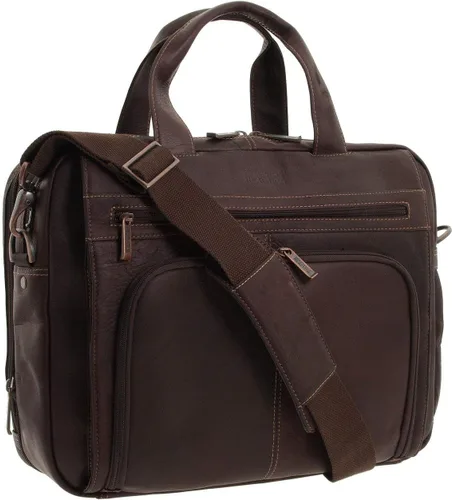 Miniatura 13 de Kenneth Cole REACTION "Out of the Bag" Manhattan - Bolso bandolera de cuero colombiano para laptop de 15.6" para viajes y negocios