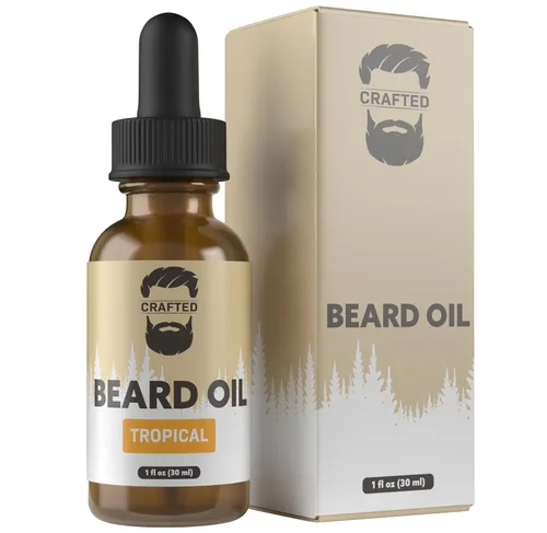 Aceite para barba de Crafted Beards - Acondicionador de aceite para barba - Deja tu barba con una sensación increíble - Todos los ingredientes