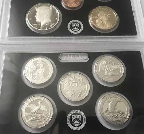 Miniatura 4 de 2018 S US Silver Proof Set Hermoso Cameo Final Prueba