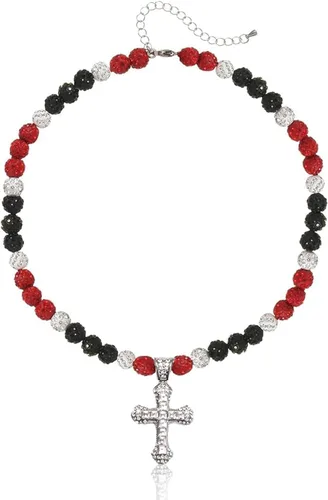 Miniatura 30 de Collar de béisbol – Collar de colección de hielo con cuentas de arcilla brillante con purpurina para hombres y niños, regalos geniales