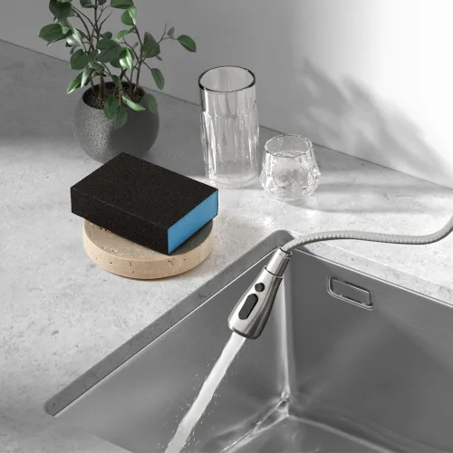 Miniatura 7 de Jaboneras de Mármol de Piedra Travertino Natural Soporte de Esponja para Baño, Bañera, Ducha, Fregadero de Cocina, Caja de Jabón Redonda Artesanal
