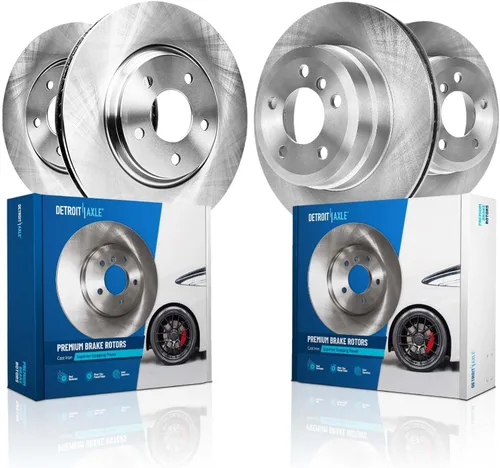 Miniatura 58 de Detroit Axle - 4 rotores de freno para Ford 2012 2013 2014 F-150 Lobo, repuesto de rotores de freno de disco: rotor delantero de 13.78 pulgadas