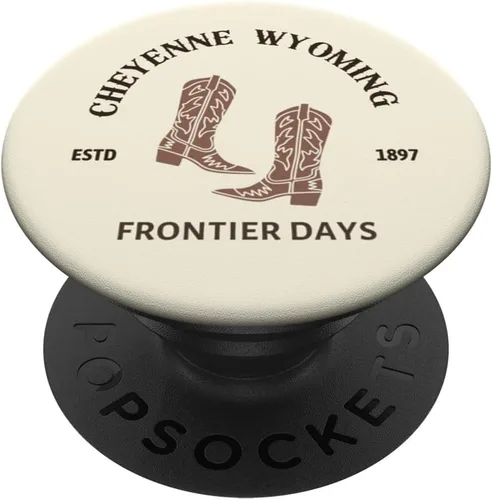 Frontier Days Western Rodeo Cheyenne Wyoming Botas vaqueras PopSockets intercambiables PopGrip