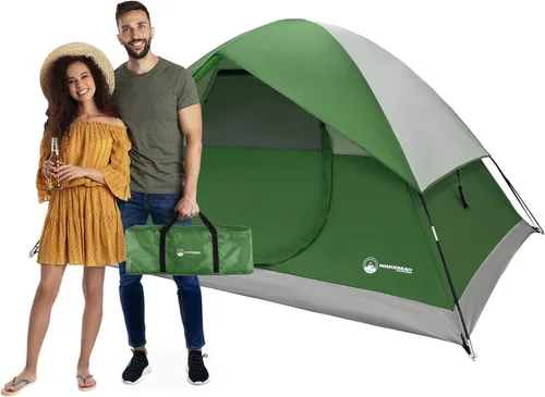Miniatura 2 de Tienda de Campaña Wakeman para 4 Personas con Cubierta para Lluvia y Bolsa de Transporte - Tienda Familiar Fácil de Desplegar para Esenciales