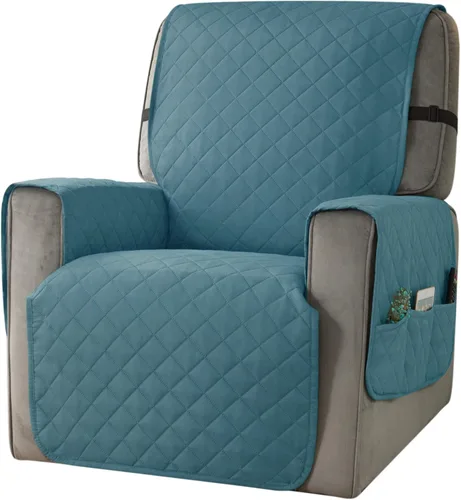 Miniatura 11 de Ouka - Funda reclinable para perros, de ancho de asiento de 63,5 cm, protector de sofá de tela reversible con correas elásticas, funda de sillón Gris
