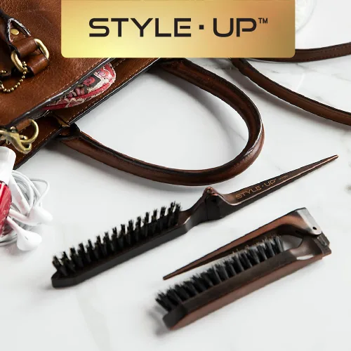Miniatura 4 de Olivia Garden Style-Up - Cepillo para el cabello, diseño plegable con cola para un corte preciso