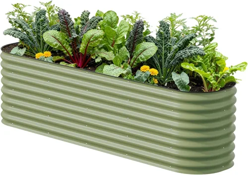 Miniatura 10 de Vego Garden Kits de cama de jardín elevada de 26" extra alta, caja de maceta elevada modular 4 en 1 para verduras, flores, frutas, cama de jardín