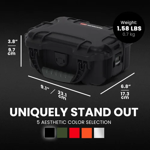 Miniatura 5 de NANUK 903 - Funda rígida con espuma, IP67, impermeable, resistente a los impactos para cámaras compactas y equipos pequeños, a prueba de polvo, 9.1