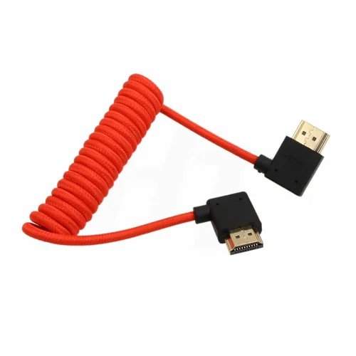 Miniatura 2 de Cable HDMI 2.1 HDMI 4K 120fps 8K 60fps para ATOMOS Ninja V Sony A7siii Canon C300 C500 Ronin RS2 Monitor Cámara Ángulo Derecho Izquierdo Tipo A
