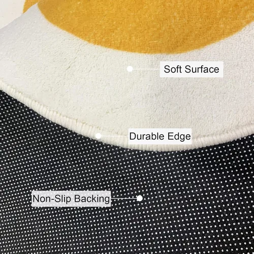 Miniatura 7 de USTIDE Alfombra redonda grande de 63 pulgadas, alfombra circular floral para sala de estar, dormitorio, lavable y suave, alfombra de piso