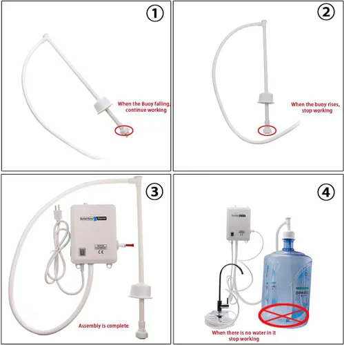 Miniatura 4 de FARSEE - Sistema de dispensación de agua embotellada portátil de 1 galón/minuto, bomba de agua embotellada de 40 PSI con tubo de polietileno de 20