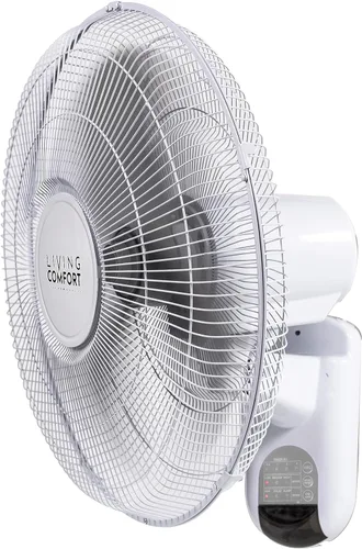Miniatura 6 de Comfort Zone - Ventilador de pared oscilante con inclinación vertical ajustable, 16 pulgadas, 3 velocidades, rejilla metálica, oscilación de 90