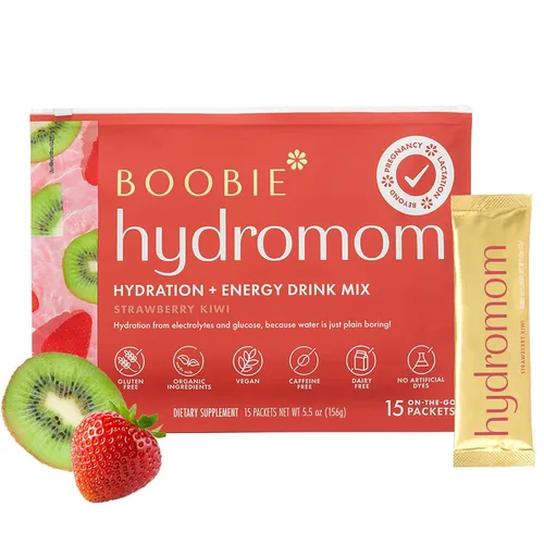 Miniatura 17 de Boobie Hydromom Mezcla de bebida de superalimento con electrolitos, Limonada de frambuesa azul Refrescante impulso de energía e hidratación