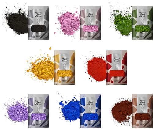 Miniatura 9 de Pifito Muestra de colorantes de pigmento de óxido – 8 hermosos colores para suministros de fabricación de jabón (0.25 oz cada una) – Rojo, azul