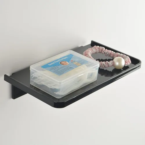 Miniatura 7 de JDYOOMI Estantes Flotantes de Pared de Acrílico - Pequeño Soporte Adhesivo para Teléfono Montado en la Pared, Organizador de Toallitas, Estante