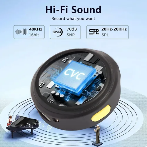 Miniatura 5 de Micrófono Lavalier personal inalámbrico de regalo con calcomanías culturales para iPhone 17/16/15/Android, cancelación de ruido, micrófono